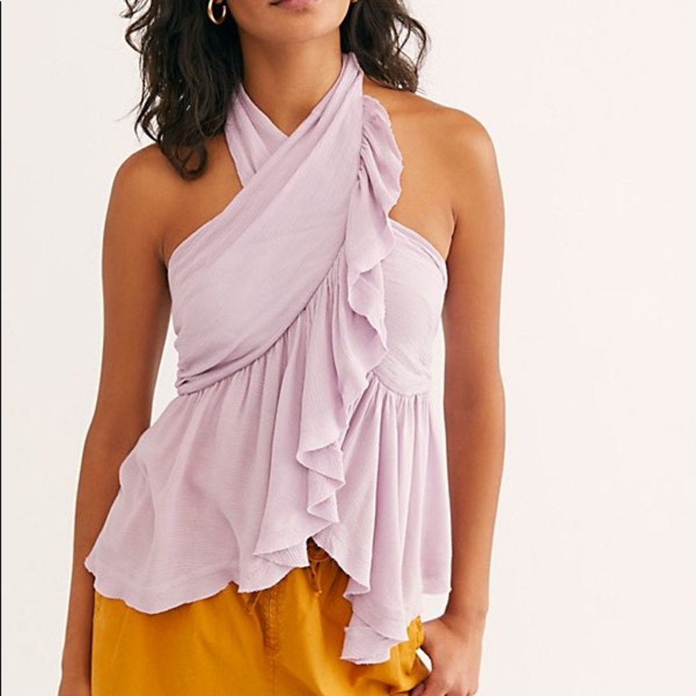 Cute Lilac Cross Top